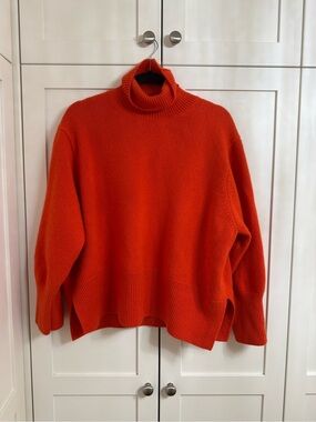 Turtleneck Sweater - Vibrant Orange